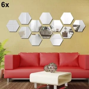 6x Acylic Hexagon wall decor--